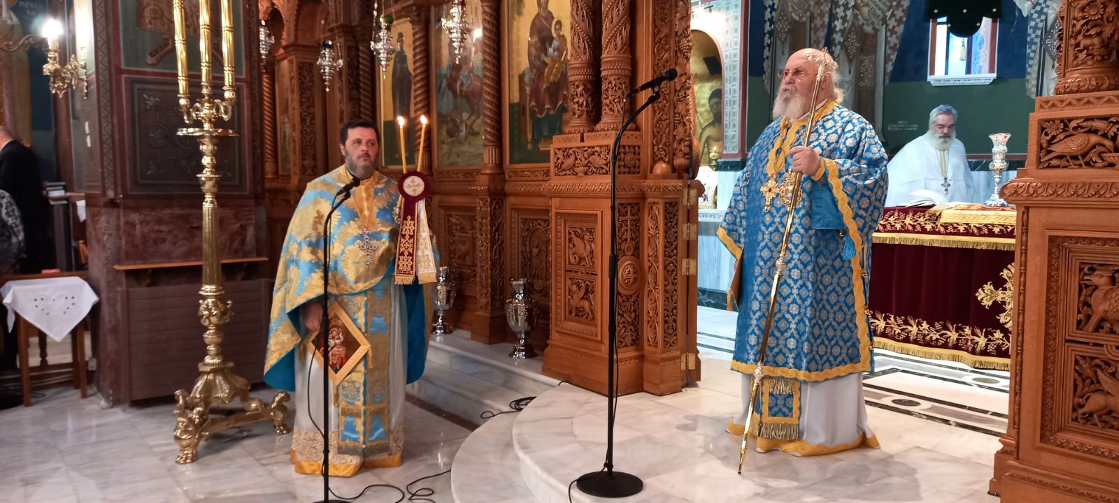 ΤΟ ΓΕΝΕΘΛΙΟ ΤΗΣ ΘΕΟΤΟΚΟΥ ΚΑΙ Η ΑΝΑΜΝΗΣΙΣ ΤΟΥ ΘΑΥΜΑΤΟΣ ΤΗΣ ΔΑΚΡΥΡΟΗΣ ΤΗΣ ΕΙΚΟΝΟΣ  ΤΗΣ ΠΑΝΑΓΙΑΣ ΤΗΣ ΠΑΡΗΓΟΡΗΤΡΙΑΣ ΣΤΟΝ ΙΕΡΟ ΝΑΟ ΑΓΙΟΥ ΔΗΜΗΤΡΙΟΥ ΝΕΑΣ ΕΛΒΕΤΙΑΣ ΒΥΡΩΝΟΣ